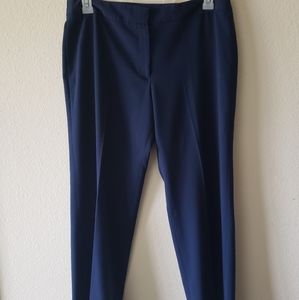 Tahari Navy Straight Leg Dress Pants